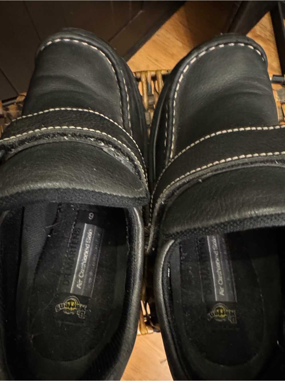 90’s Dr. Martens Velcro Shoe Black Men’s 6 Women’s Sz 7 - Picture 9 of 10